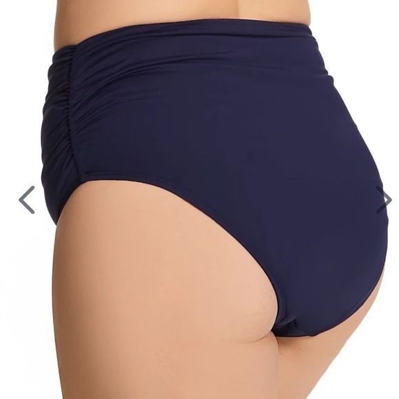 Anne Cole Live in Color Convertible Swim Bottom Navy Plus Size 20W - Picture 7 of 10